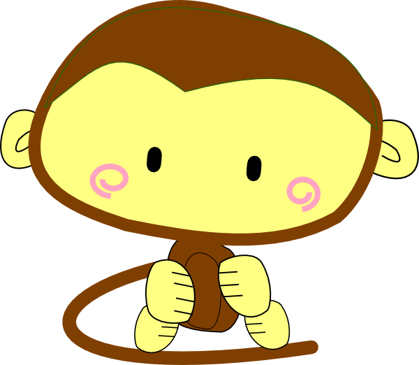 Brown Monkey clip art - vector clip art online, royalty free ...