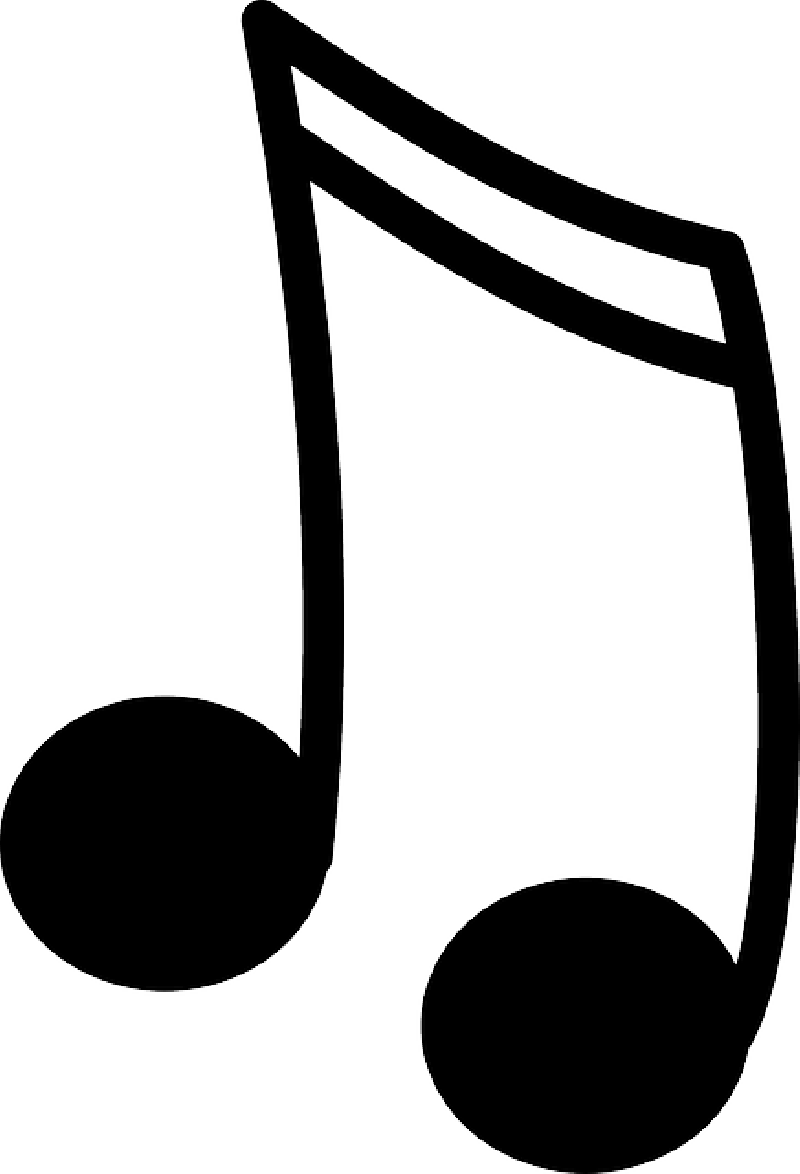 BLACK, MUSIC, ICON, TWO, NOTE, SMALL, OUTLINE, SYMBOL - Public ...