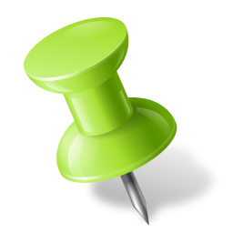 Map Marker Push Pin 1 Left Chartreuse Icon | Vista Map Markers ...