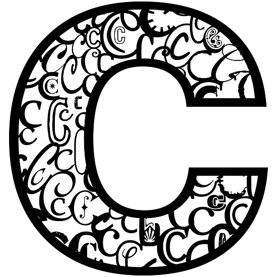 The Letter C, white background" by Julie Hartman | Redbubble