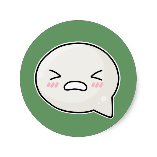 omg whyyyy sad face sticker from Zazzle.