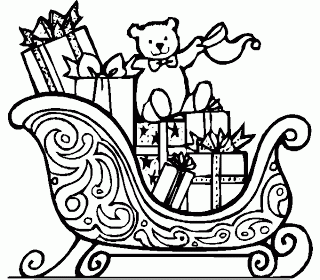 Sleigh Coloring Pages, Santa Sleigh Printables