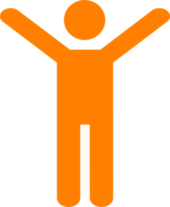 Orangeman Joy Simple Clip Art - vector clip art ...