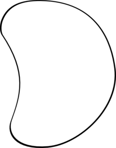 Jelly Bean Black And White Clipart