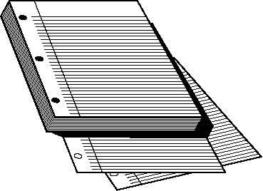 Loose leaf paper clipart