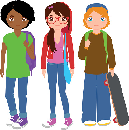 High School Student Clip Art, Vector Images & Illustrations