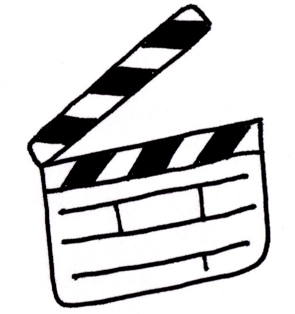 Movie Clapboard All Black Clipart