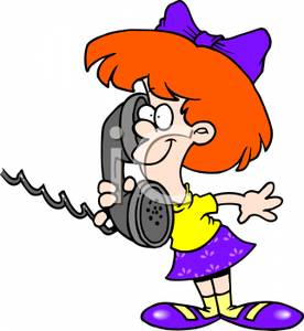 Clipart girl talking