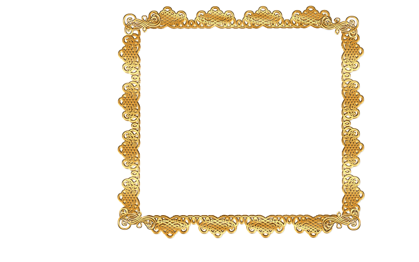 Gold Swirl Frame Clipart