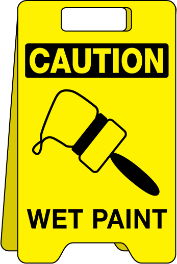 Wet paint clipart