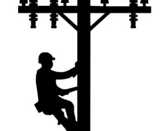 Vintage Lineman Silhouette - ClipArt Best