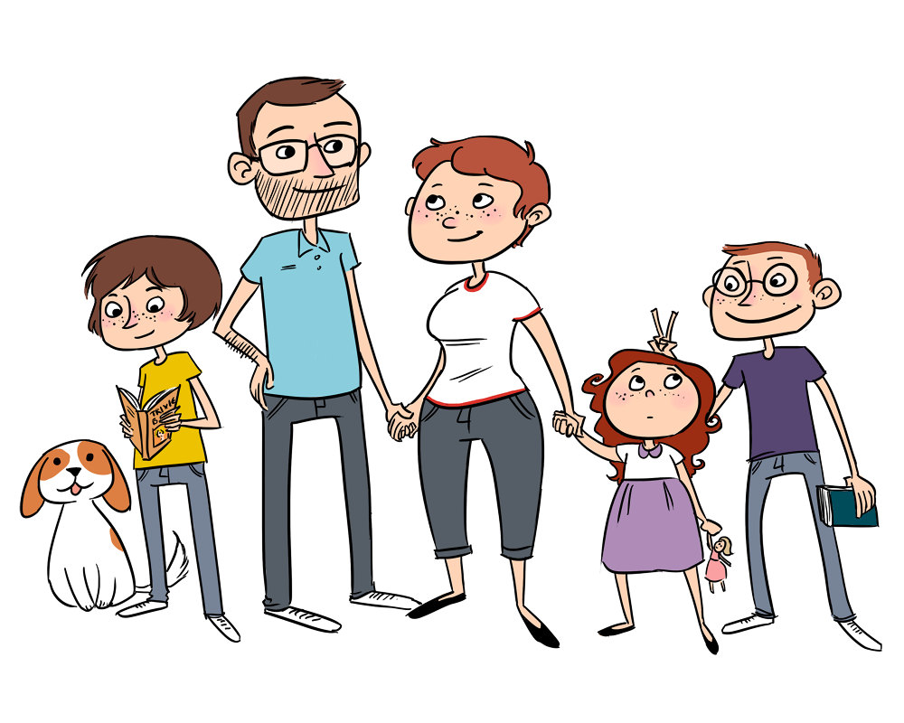 Family of 4 clipart - ClipartFox