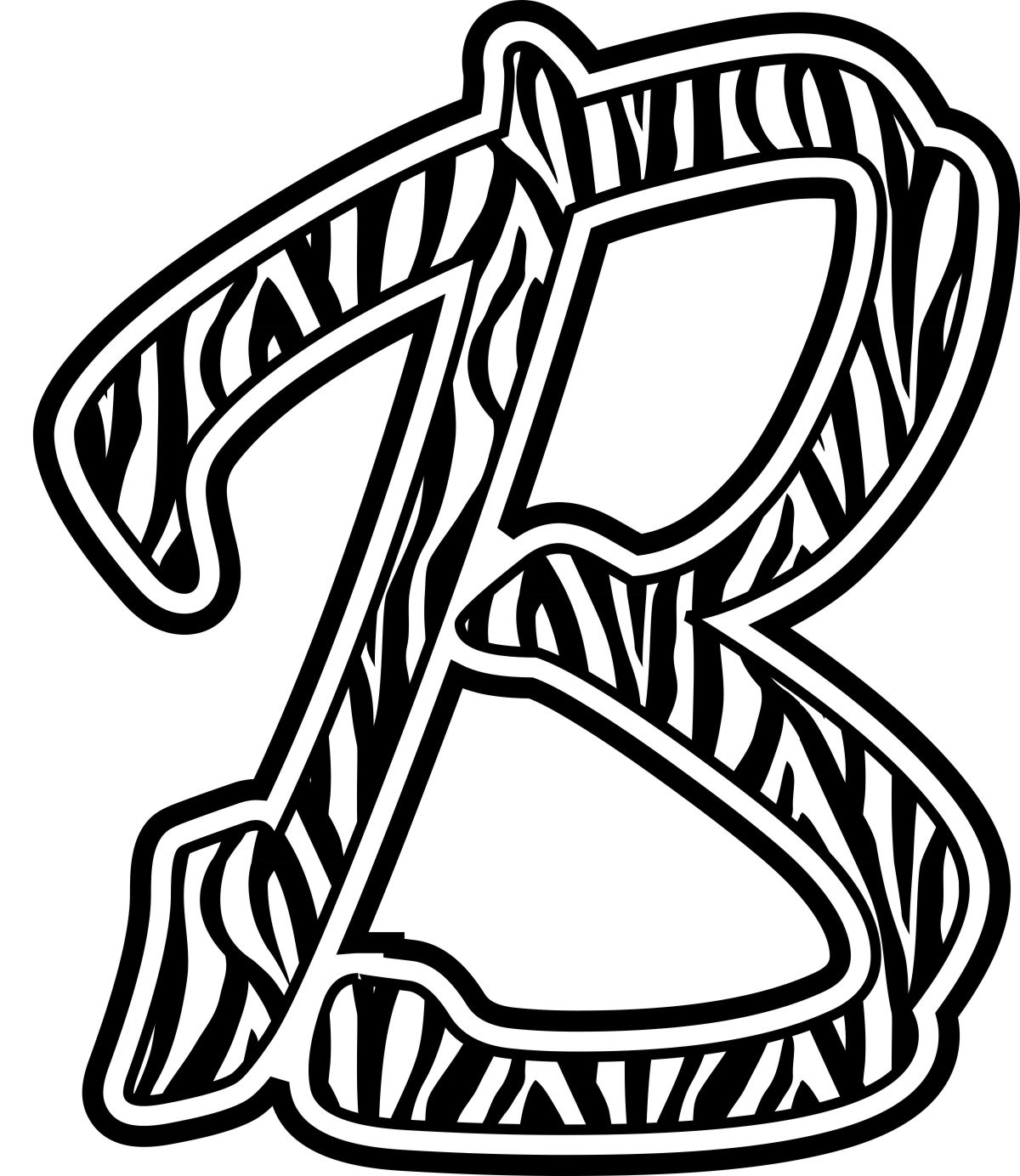 Zebra Print Stencil Printable