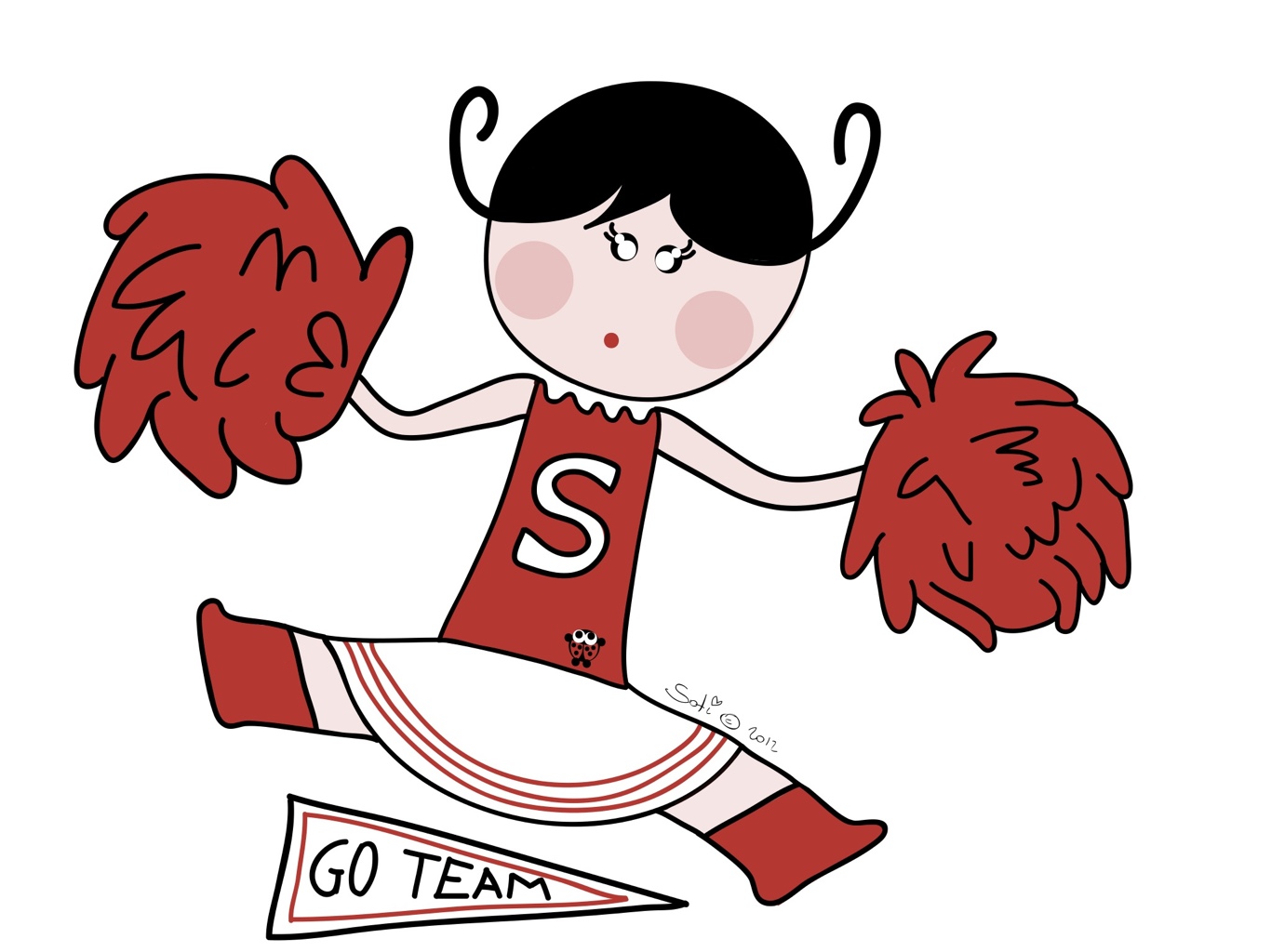 Pictures Of Cartoon Cheerleaders