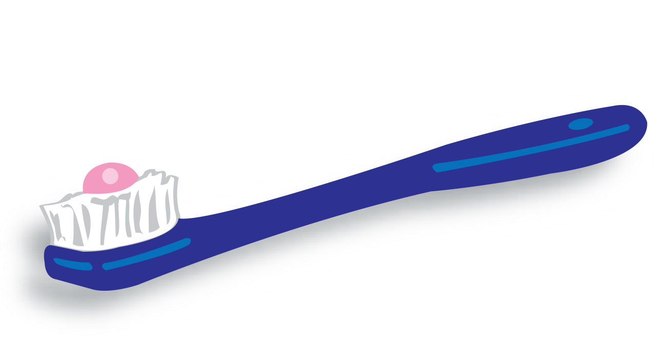 Toothbrush With Pea-Sized Drop of Toothpaste