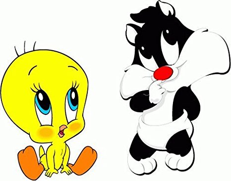 Amazon.com: Sylvester And Tweety Baby Cartoon Car Bumper Sticker ...