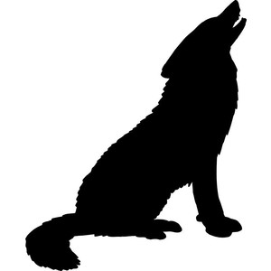 Wolf Head Howl clip art Vector clip art - Vector file - Grap ...