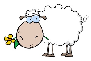 Cartoon sheep clipart