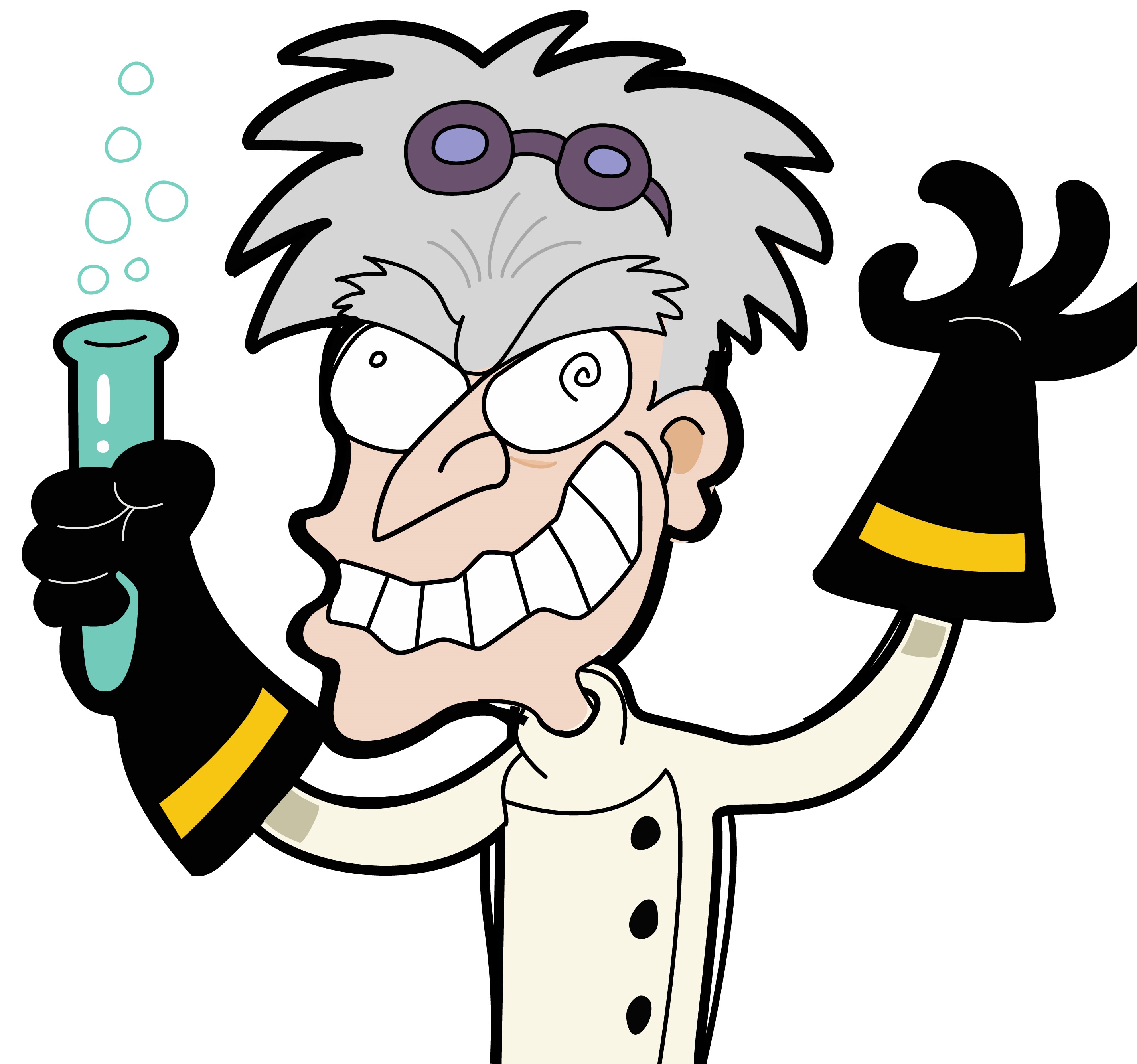 Mad scientist head clipart