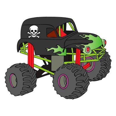 Monster truck grave digger clipart