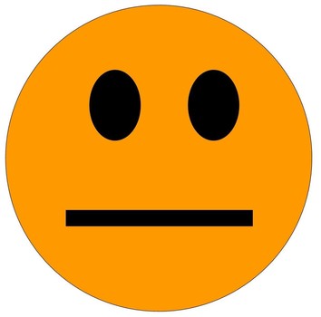 Straight face clip art