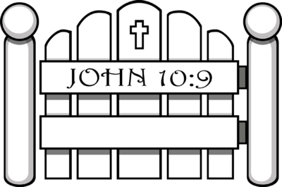 Picket fence gate clipart