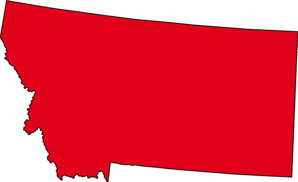 Montana Map with cities - blank outline map of Montana- - ClipArt ...