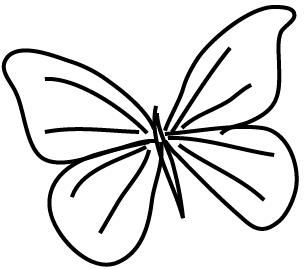 Butterfly on pencil clipart