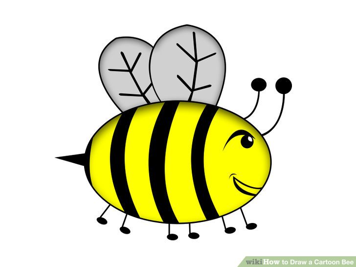 How to Draw a Cartoon Bee: 12 Steps (with Pictures) - wikiHow