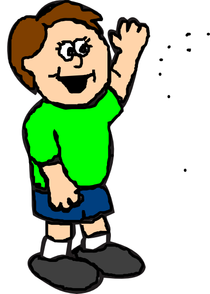 Excited children clipart