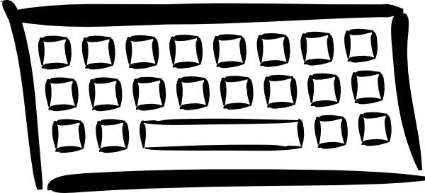 Cartoon computer keyboard clipart