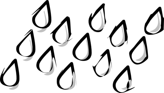 Black and white rain clipart
