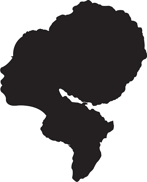 Afro silhouette clip art