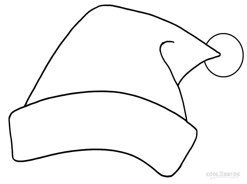 Printable Santa Hat Coloring Pages For Kids | Cool2bKids