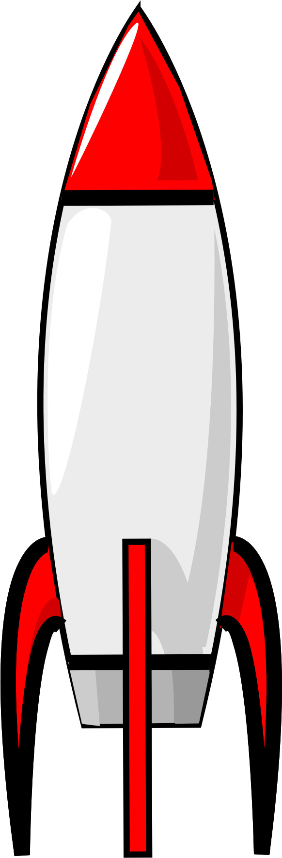 Clipart - Cartoon Moon Rocket Remix 3