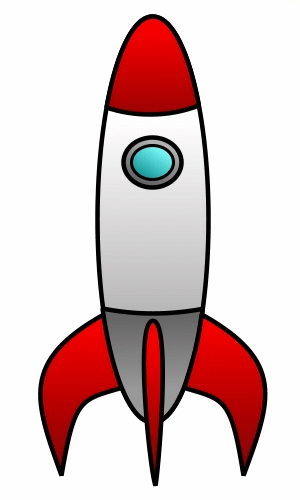 Drawing a cartoon rocket