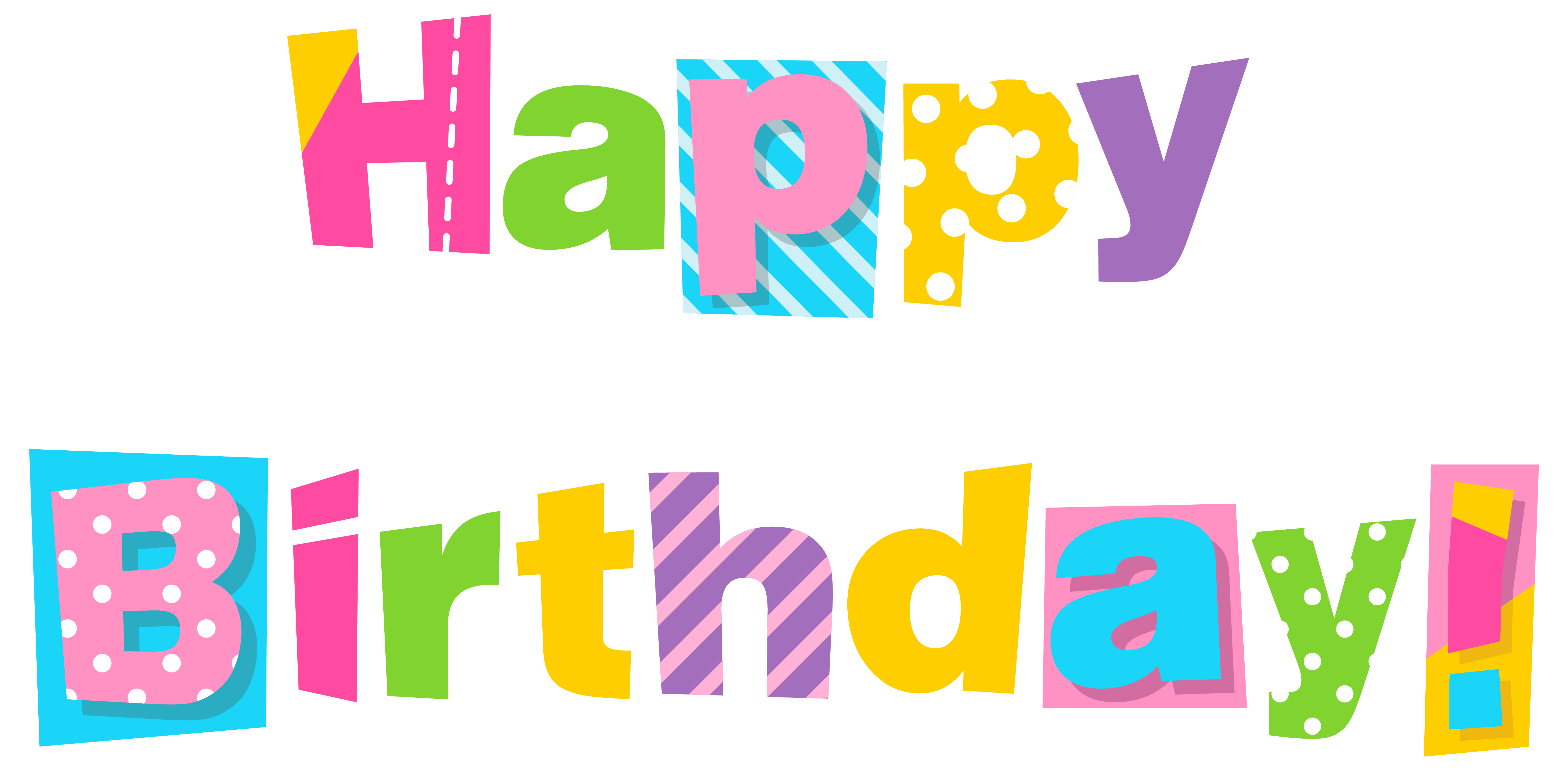 Colorful Happy Birthday Clipart Image