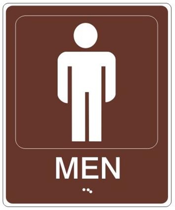 ADA MEN HANDICAP RESTROOM Sign