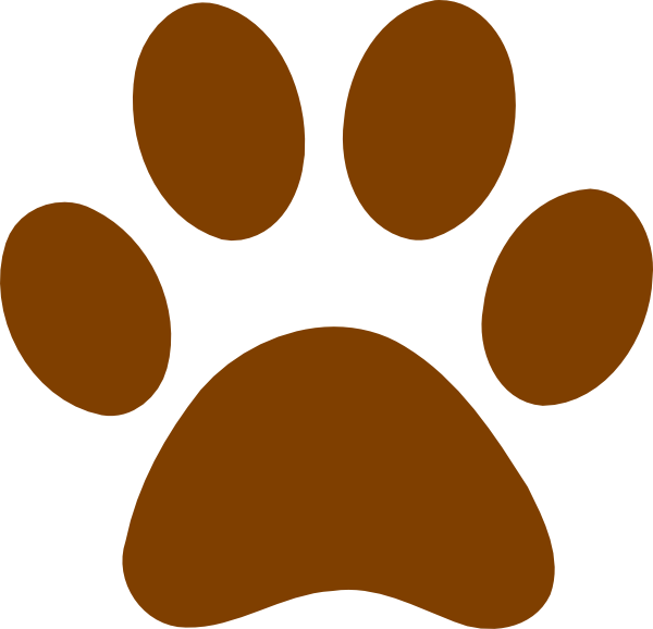 Brown Paw Print clip art - vector clip art online, royalty free ...