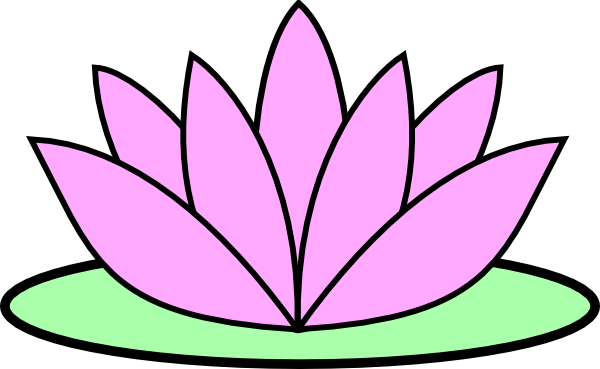 Pink Lotus Flower Clip Art - vector clip art online ...