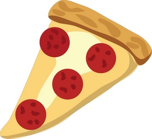 Pizza Clipart Image - A Slice Of Pepperoni And Cheese Pizza
