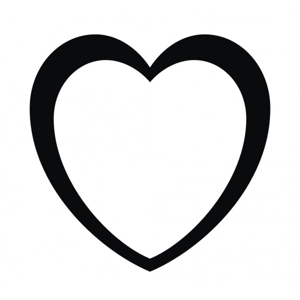 12 Outline Heart Stickers