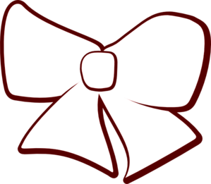 Hair Bow Line Art clip art - vector clip art online, royalty free ...