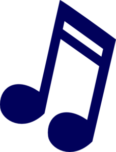 Dark Blue Music Note Clip Art - vector clip art ...
