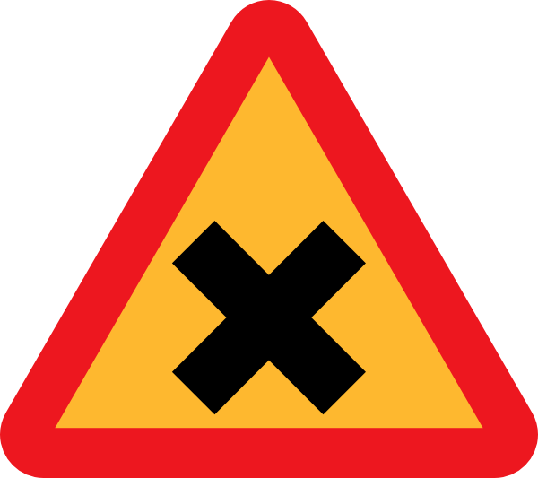 Cross Road Sign Clip Art - vector clip art online ...