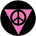 Peace Sign in Pink Triangle--PEACE SYMBOL PEACE SIGN T-