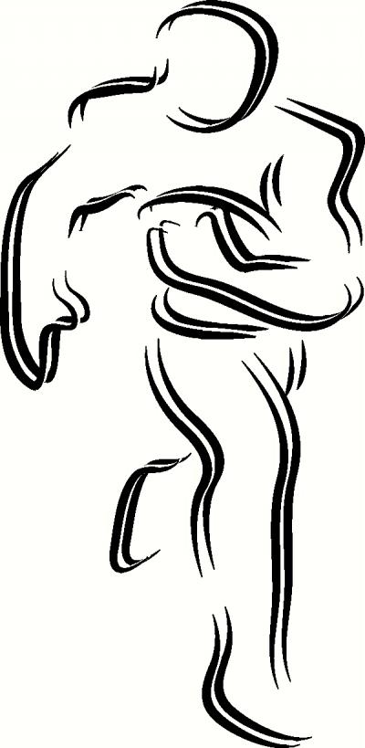 Football Player Outline Vinyl Decal | Car Decal | Football Decals ...