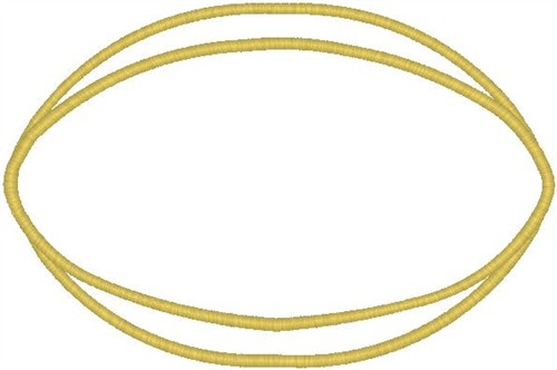 Sports Embroidery Design: Football Outline from Hirsch