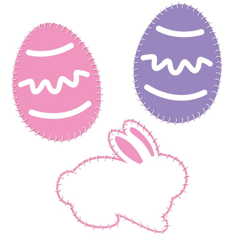 Felt Cutout Assortment Bunnies and Eggs - Ecopartytime (Tulsai LLC)