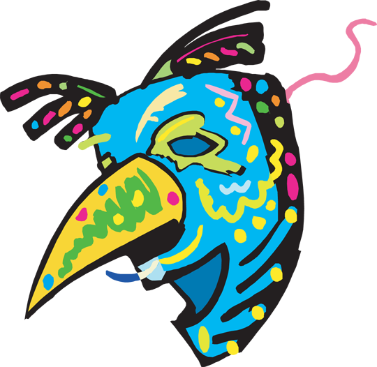 Clip Art of A Mardi Gras Mask